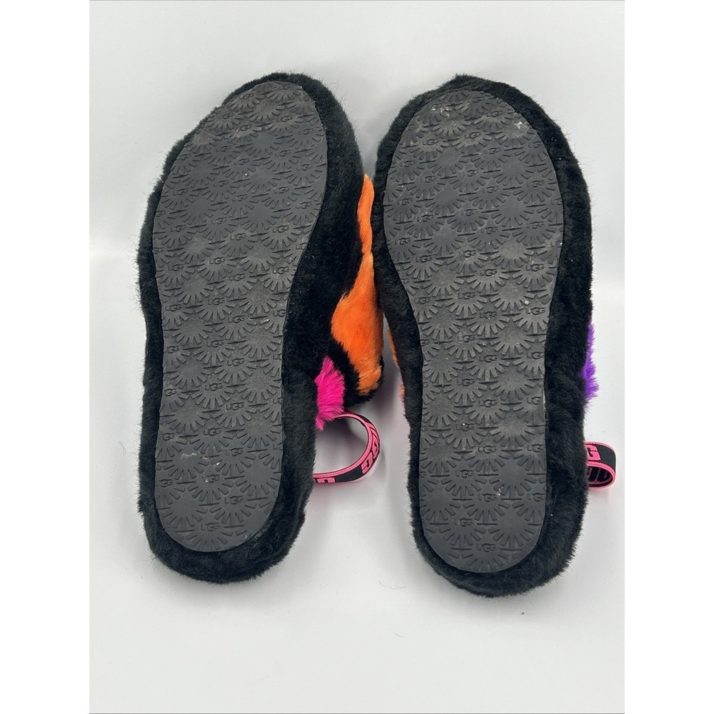 UGG Fluff Yeah Slide Women's Size 6 Black/Rainbow Rare - Picture 7 of 8